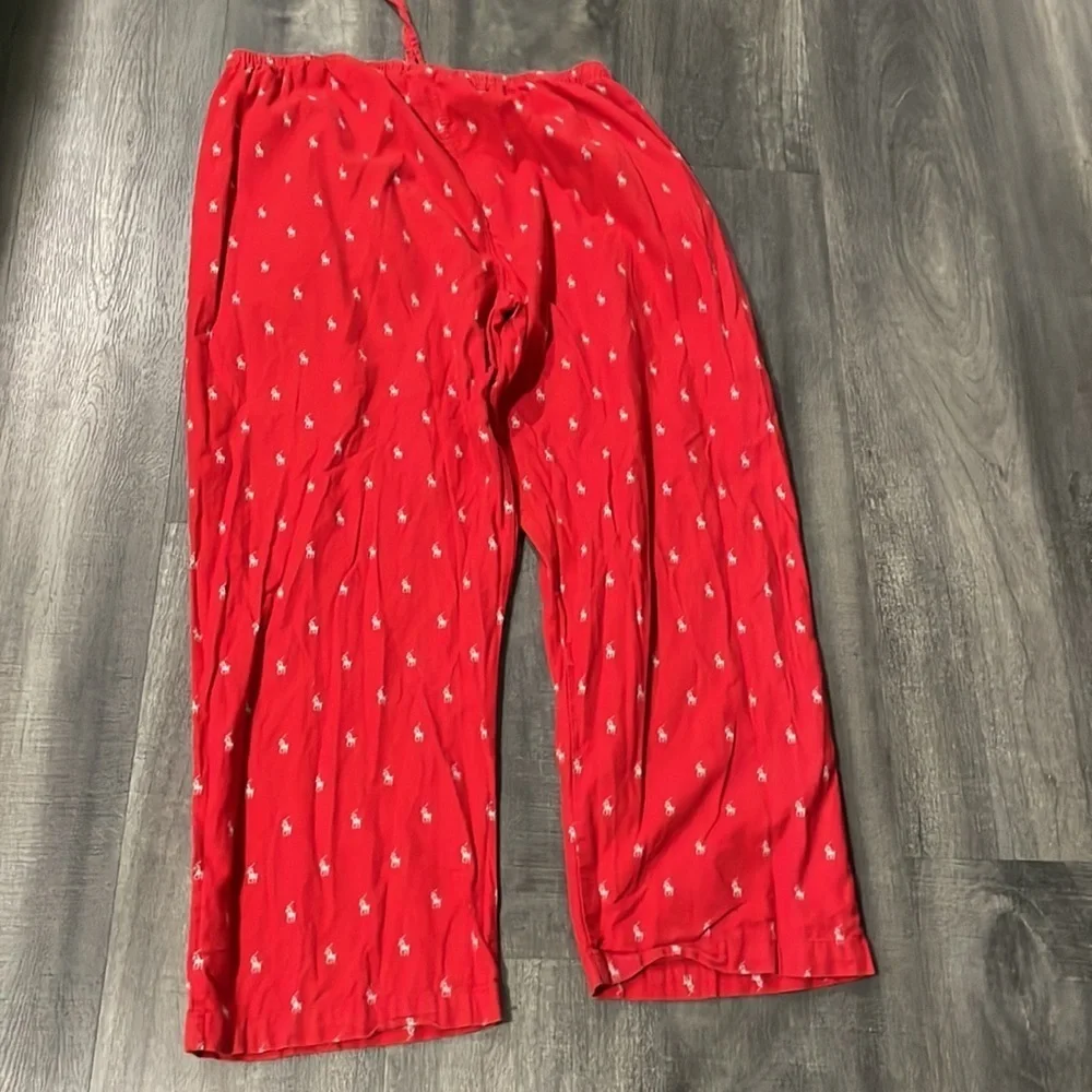 Polo men’s red pony print pajama/lounge pants size XL